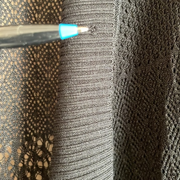 Eileen Fisher Silk Sheen Lace Cardigan Black Small - Picture 5 of 9